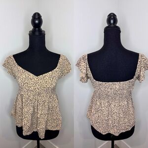Japna Leopard Print Off Shoulder Top (XS)